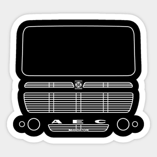 AEC Mandator classic truck outline graphic (white) Sticker